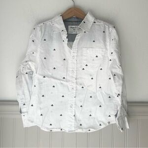 Sovereign Code White Long Sleeve Button Down Shirt with Black Pattern